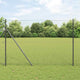 Vidaxl afrasteringspaal grijs 25 x 1,5 m (36 mm gaas) staal