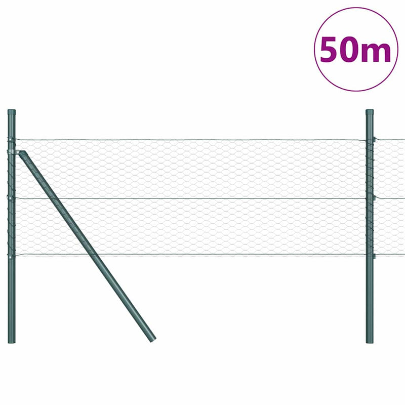 Load image into Gallery viewer, Vidaxl afrasteringspaal grijs 50 x 0,5 m (25 mm net) staal en pvc
