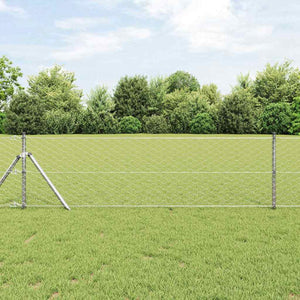 Vidaxl afrasteringspaal zilver 10 x 0,6 m (50 mm gaas) staal