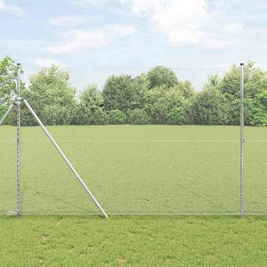 Vidaxl afrasteringspaal zilver 10 x 1,5 m (13 mm gaas) staal