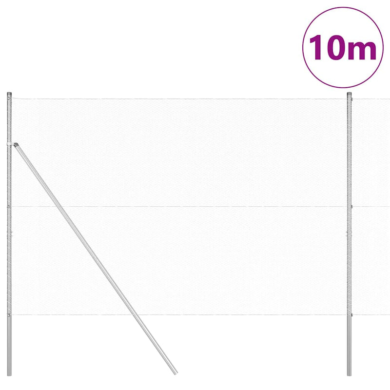 Load image into Gallery viewer, Vidaxl afrasteringspaal zilver 10 x 1,5 m (13 mm gaas) staal
