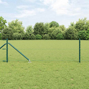 Vidaxl afrasteringspaal groen 10 x 0,6 m (25 mm gaas) staal en pvc
