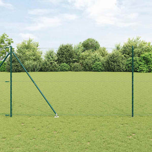 Vidaxl afrasteringspaal groen 10 x 1,5 m (50 mm gaas) staal en pvc