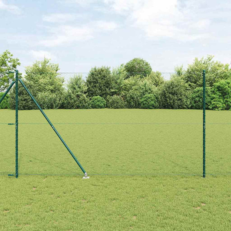 Load image into Gallery viewer, Vidaxl afrasteringspaal groen 10 x 1,6 m (25 mm gaas) staal en pvc
