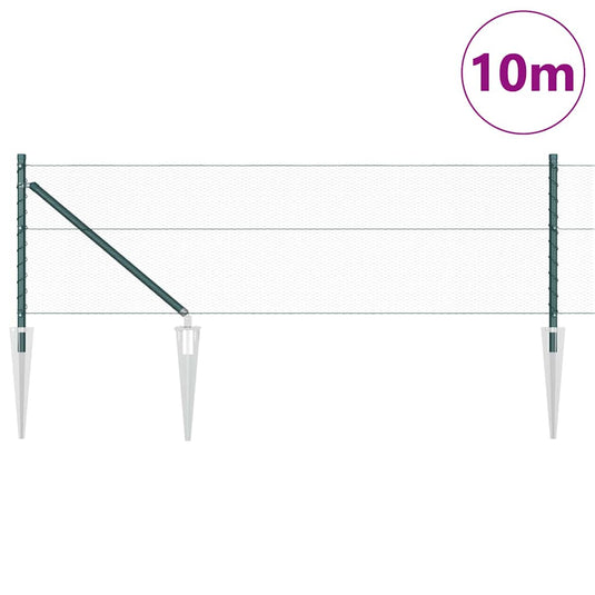 Vidaxl afrasteringspaal groen 25 x 0,8 m (13 mm gaas) staal en pvc