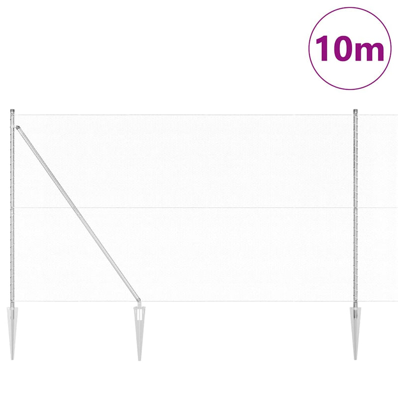 Load image into Gallery viewer, Vidaxl afrasteringspaal zilver 10 x 1,5 m (13 mm gaas) staal
