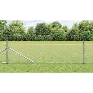 Vidaxl afrasteringspaal zilver 25 x 0,8 m (13 mm gaas) staal