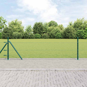Vidaxl afrasteringspaal groen 10 x 0,4 m (25 mm gaas) staal en pvc