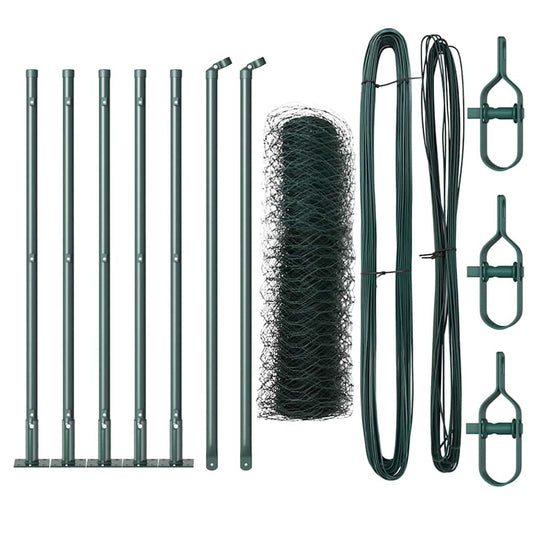 Vidaxl afrasteringspaal groen 10 x 0,4 m (50 mm mesh) staal en pvc