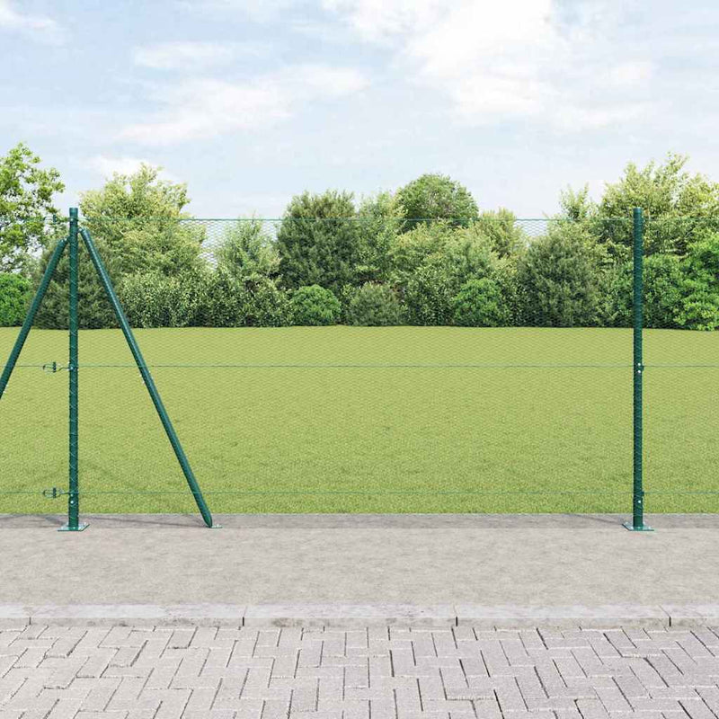 Load image into Gallery viewer, Vidaxl afrasteringspaal groen 10 x 1,2 m (13 mm gaas) staal en pvc
