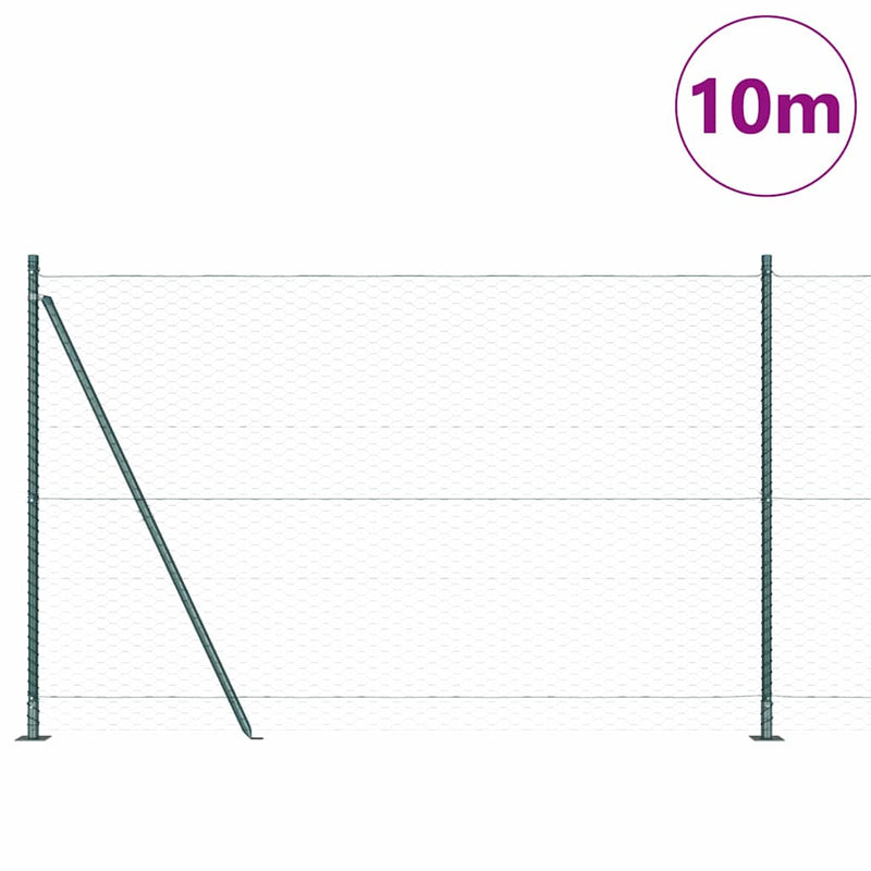 Load image into Gallery viewer, Vidaxl afrasteringspaal groen 10 x 1,5 m (36 mm gaas) staal en pvc
