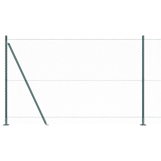 Vidaxl afrasteringspaal groen 10 x 1,6 m (25 mm gaas) staal en pvc
