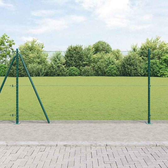 Vidaxl afrasteringspaal groen 25 x 1,2 m (13 mm gaas) staal