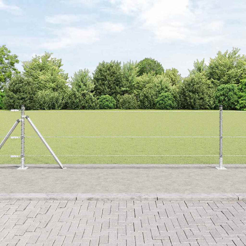 Load image into Gallery viewer, Vidaxl afrasteringspaal zilver 10 x 0,6 m (13 mm gaas) staal
