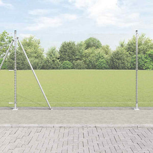 Vidaxl afrasteringspaal zilver 10 x 1,6 m (13 mm gaas) staal