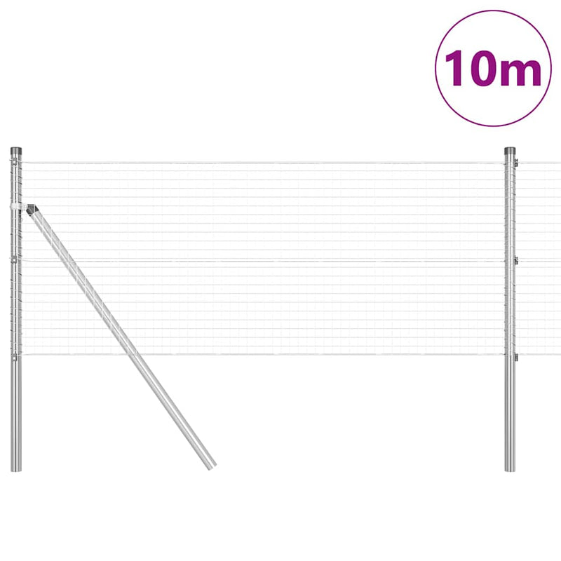 Load image into Gallery viewer, Vidaxl afrasteringspaal zilver 10 x 0,5 m (25 x 25 mm gaas) staal
