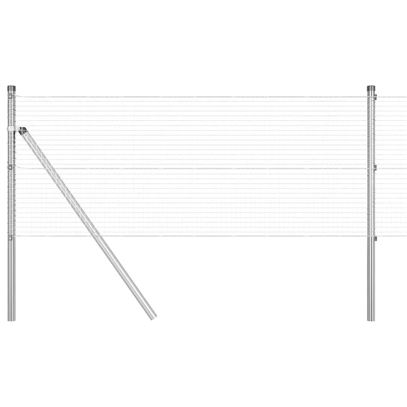 Load image into Gallery viewer, Vidaxl afrasteringspaal zilver 10 x 0,8 m (19 x 19 mm gaas) staal
