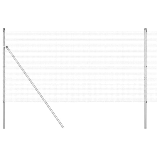 Vidaxl afrasteringspaal zilver 10 x 1,4 m (19 x 19 mm gaas) staal