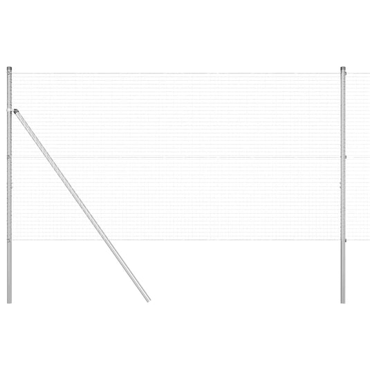 Vidaxl afrasteringspaal zilver 10 x 1,4 m (25 x 25 mm gaas) staal