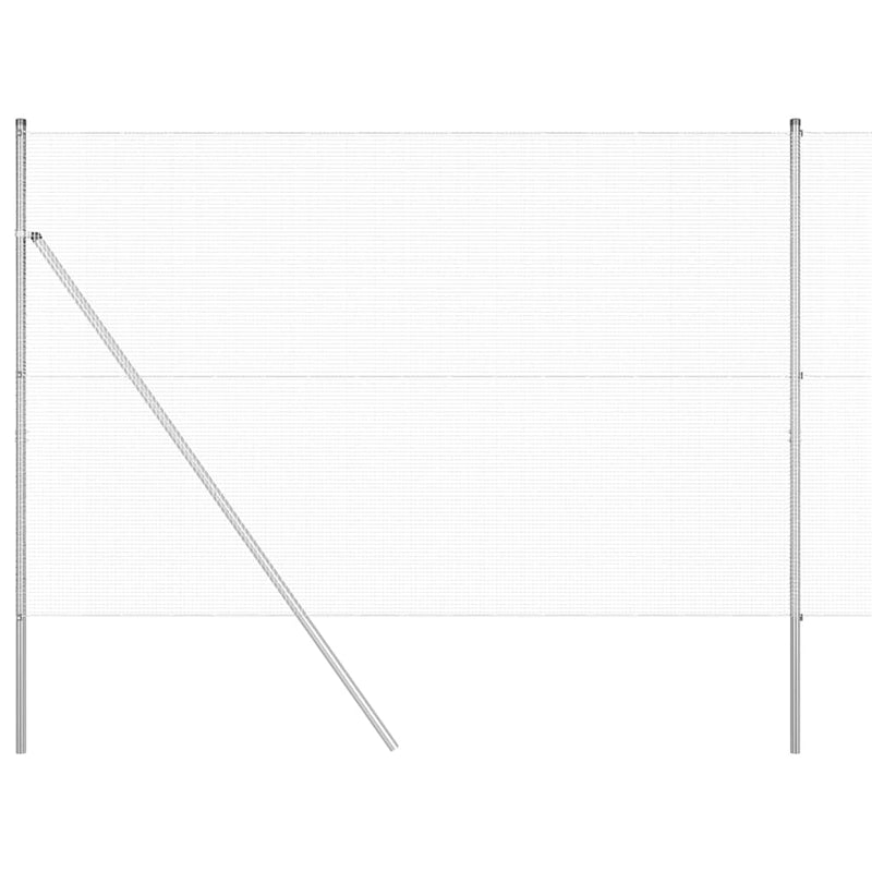 Load image into Gallery viewer, Vidaxl afrasteringspaal zilver 10 x 1,5 m (12 x 12 mm gaas) staal
