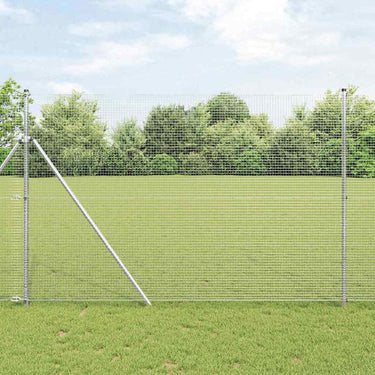 Vidaxl afrasteringspaal zilver 10 x 1,5 m (19 x 19 mm gaas) staal