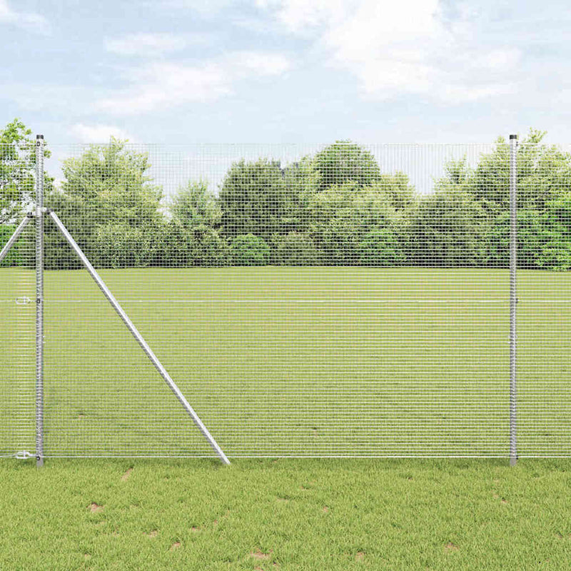 Load image into Gallery viewer, Vidaxl afrasteringspaal zilver 10 x 1,6 m (16 x 16 mm gaas) staal
