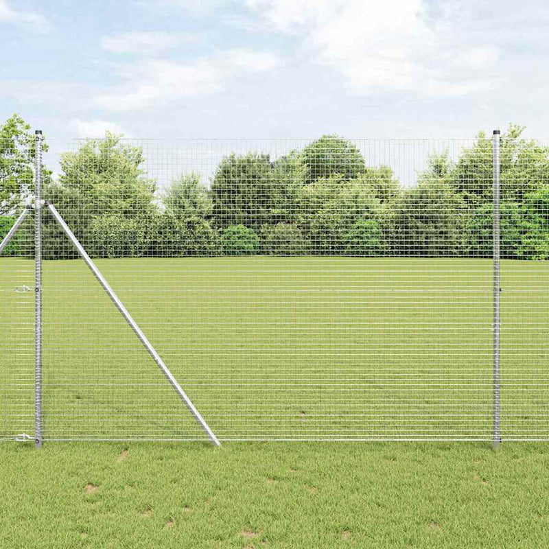 Load image into Gallery viewer, Vidaxl afrasteringspaal zilver 10 x 1,6 m (25 x 25 mm gaas) staal
