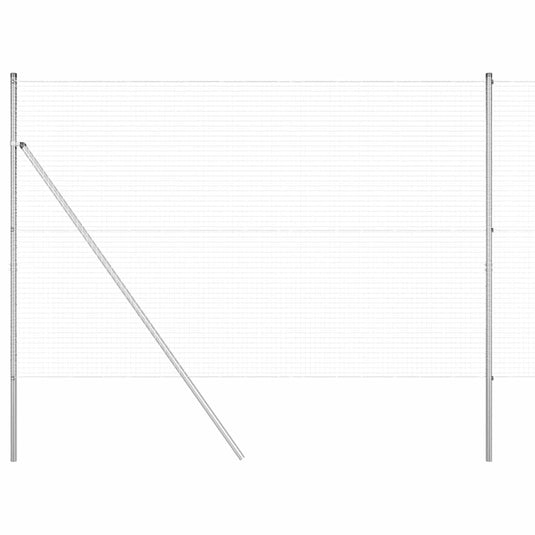 Vidaxl afrasteringspaal zilver 10 x 1,6 m (25 x 25 mm gaas) staal