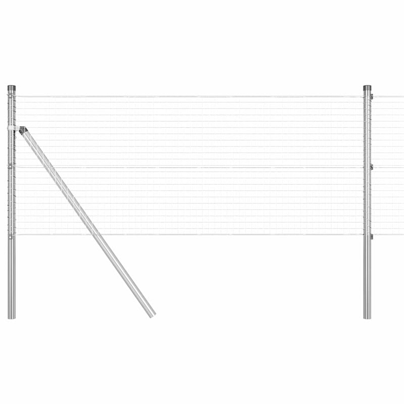 Load image into Gallery viewer, Vidaxl afrasteringspaal zilver 25 x 0,4 m (25 x 25 mm gaas) staal
