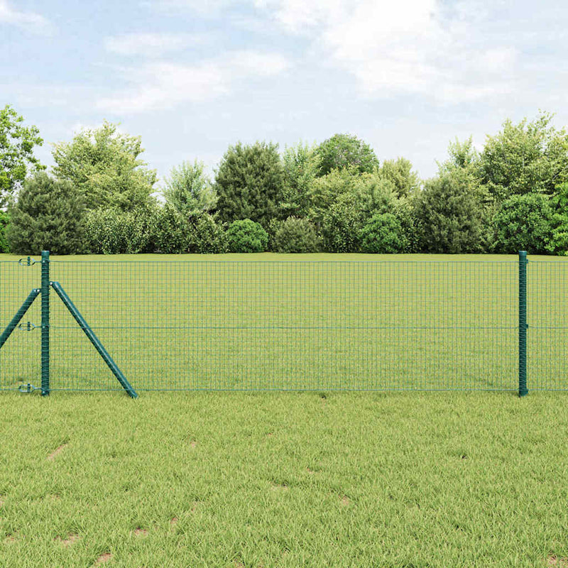ギャラリービューアに画像をロードする, Vidaxl afrasteringspaal groen 10 x 0,5 m (19 x 19 mm gaas) staal
