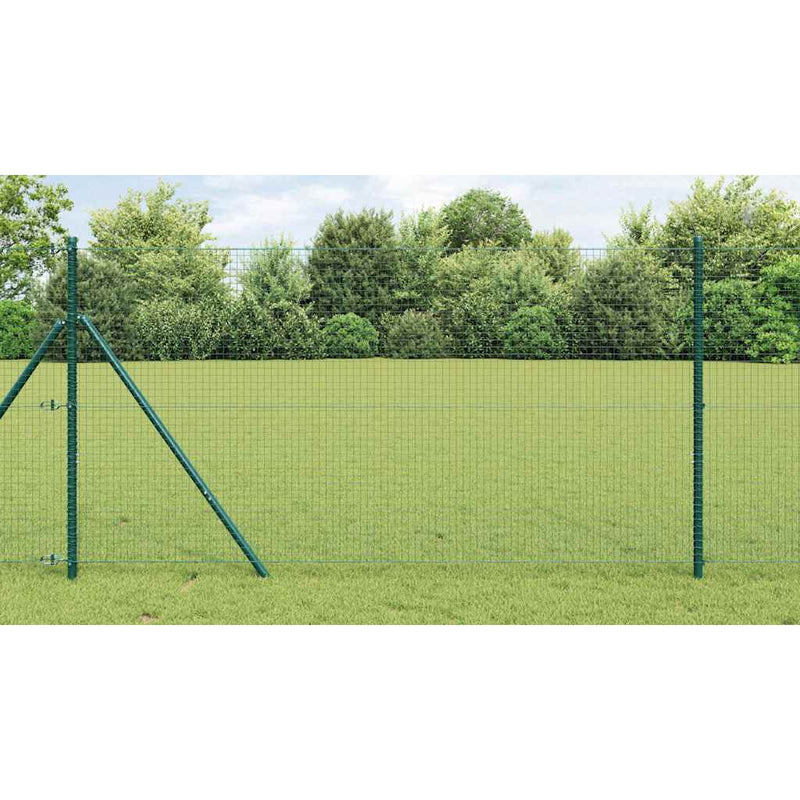 Load image into Gallery viewer, Vidaxl afrasteringspaal groen 10 x 1 m (25 x 25 mm gaas) staal

