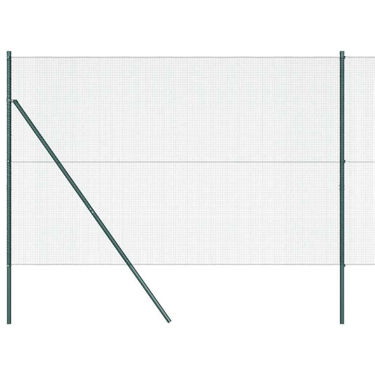 Vidaxl afrasteringspaal groen 10 x 1,5 m (12 x 12 mm gaas) staal