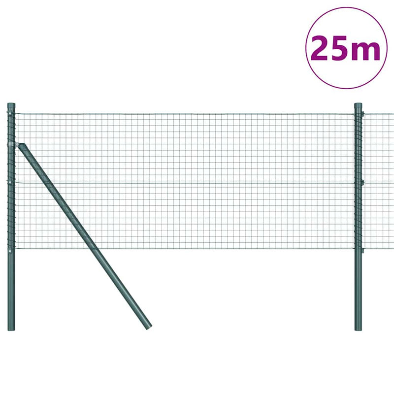 Load image into Gallery viewer, Vidaxl afrasteringspaal groen 25 x 0,4 m (25 x 25 mm gaas)
