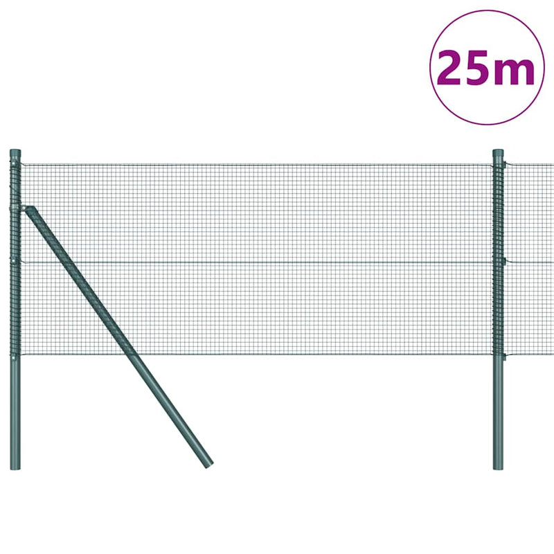 Load image into Gallery viewer, Vidaxl afrasteringspaal groen 25 x 0,6 m (12 x 12 mm gaas)
