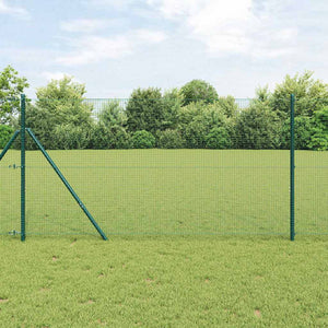 Vidaxl gelast draadhek met grondbevestiging 25 x 1,2 m groen mesh