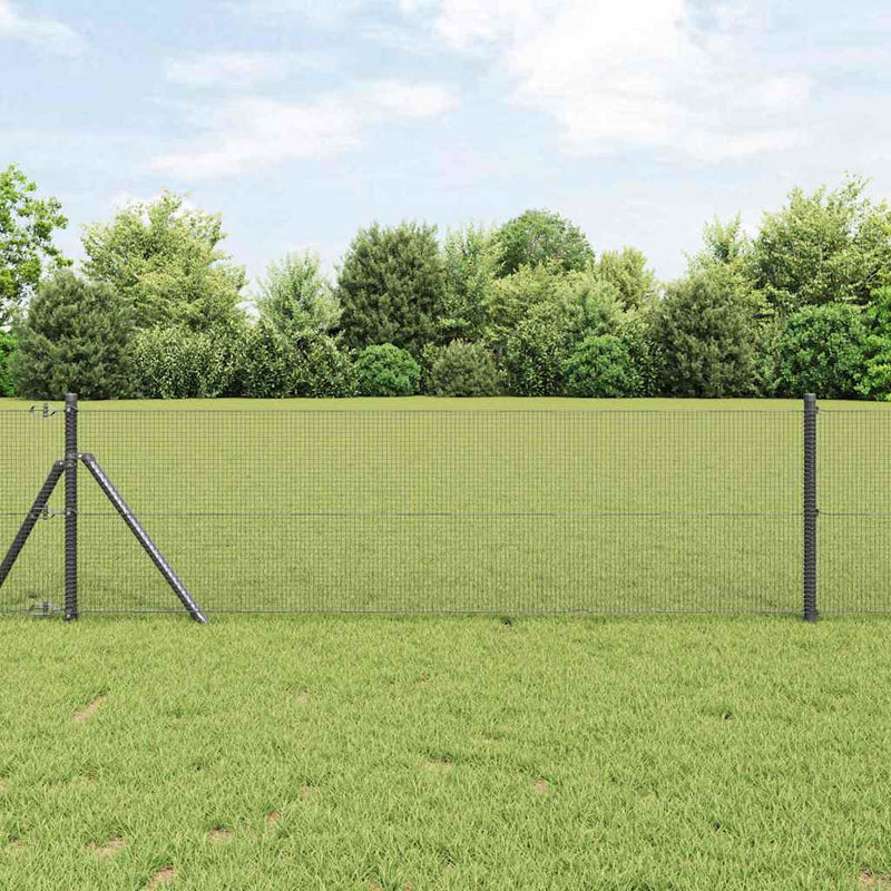 Afbeelding laden in galerijviewer, Vidaxl afrasteringspaal grijs 10 x 0,5 m (12 x 12 mm mesh) staal
