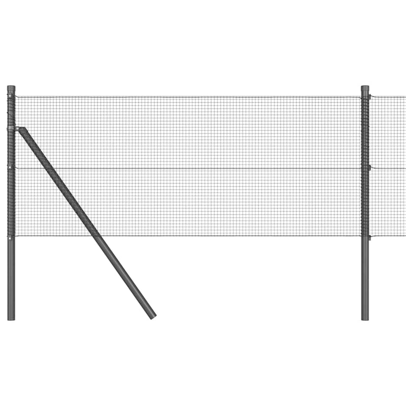 Afbeelding laden in galerijviewer, Vidaxl afrasteringspaal grijs 10 x 0,5 m (12 x 12 mm mesh) staal
