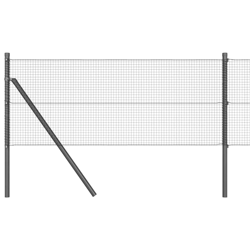 Afbeelding laden in galerijviewer, Vidaxl afrasteringspaal grijs 10 x 0,5 m (16 x 16 mm gaas) staal
