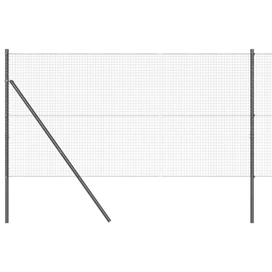 Vidaxl afrasteringspaal grijs 10 x 1,2 m (25 x 25 mm gaas)