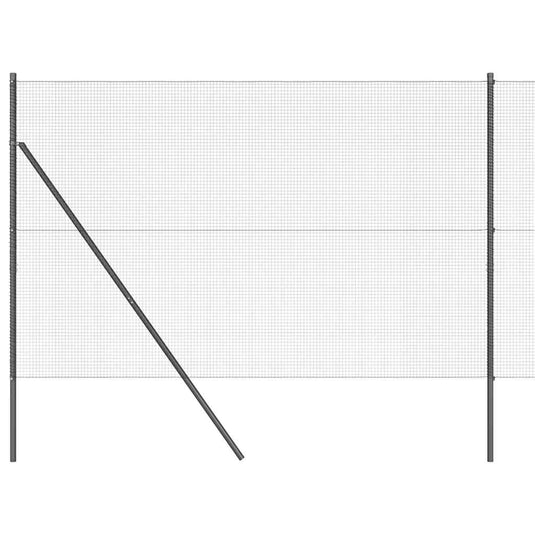 Vidaxl afrasteringspaal grijs 10 x 1,5 m (16 x 16 mm gaas)
