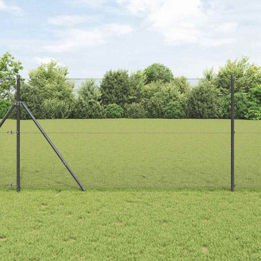 Vidaxl afrasteringspaal grijs 25 x 1 m (12 x 12 mm gaas) staal