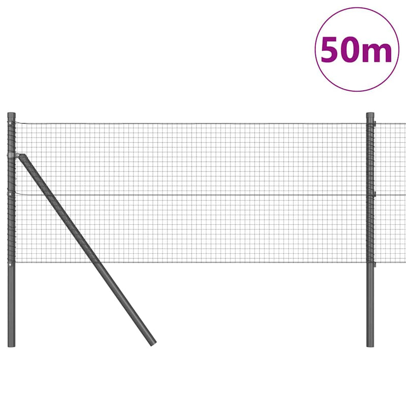 Load image into Gallery viewer, Vidaxl afrasteringspaal grijs 50 x 0,4 m (19 x 19 mm gaas)
