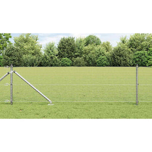 Vidaxl afrasteringspaal zilver 10 x 0,4 m (25 x 25 mm gaas) staal