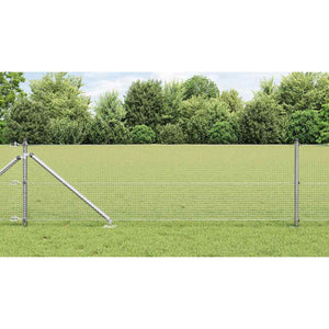 Vidaxl afrasteringspaal zilver 10 x 0,6 m (16 x 16 mm gaas) staal