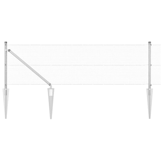 Vidaxl afrasteringspaal zilver 10 x 0,8 m (16 x 16 mm gaas) staal
