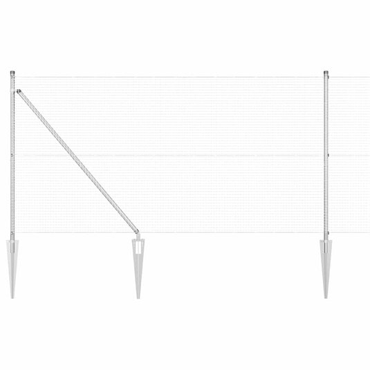 Vidaxl afrasteringspaal zilver 10 x 1 m (19 x 19 mm mesh) staal