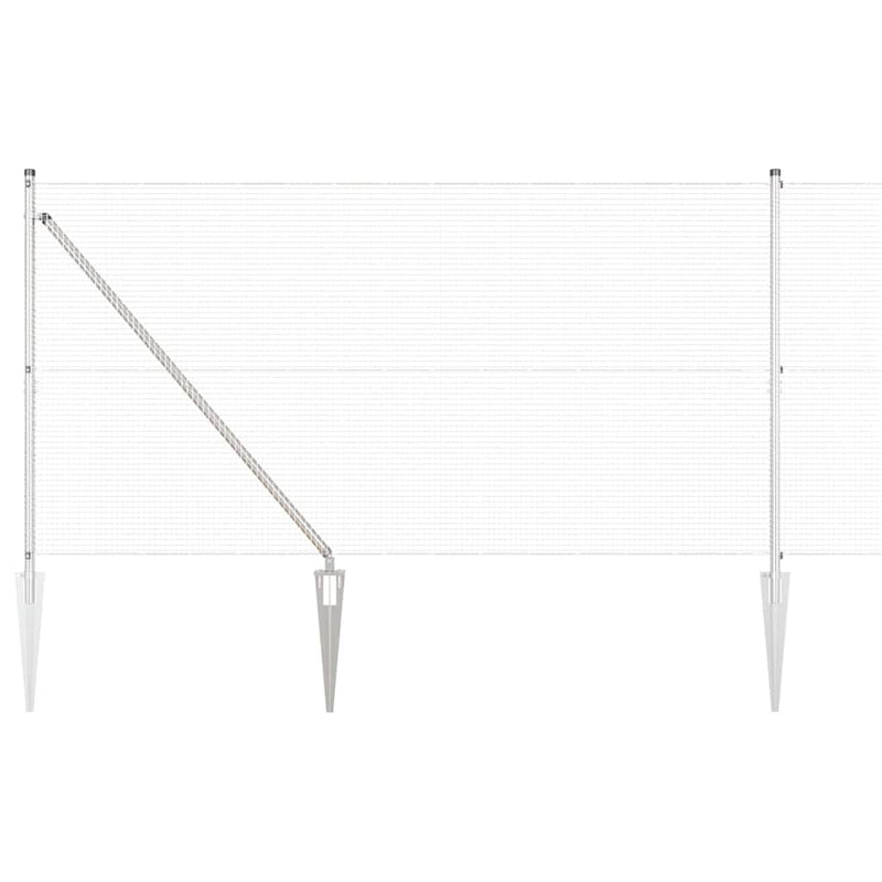Load image into Gallery viewer, Vidaxl afrasteringspaal zilver 10 x 1,4 m (16 x 16 mm gaas) staal
