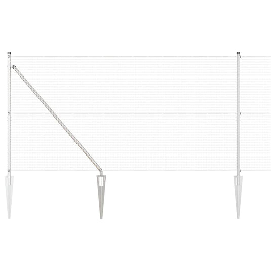 Vidaxl afrasteringspaal zilver 10 x 1,4 m (16 x 16 mm gaas) staal