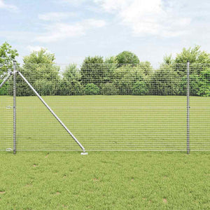 Vidaxl afrasteringspaal zilver 10 x 1,4 m (25 x 25 mm gaas) staal