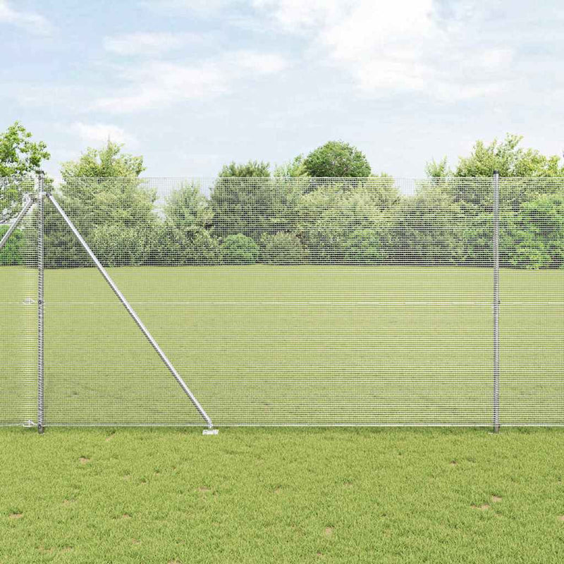 Load image into Gallery viewer, Vidaxl afrasteringspaal zilver 10 x 1,5 m (12 x 12 mm gaas) staal
